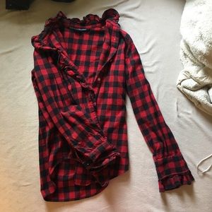 Red Ralph Lauren Button Down Flannel